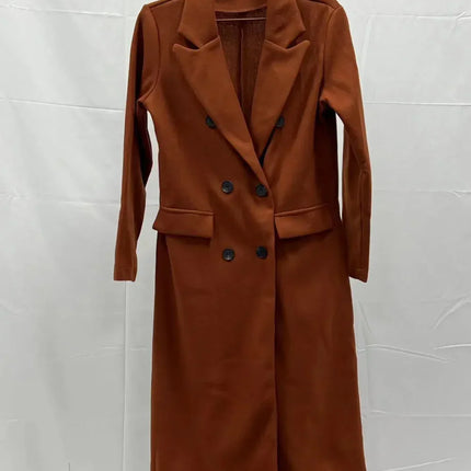 Women's Long Trenchcoat Elegant Fitted