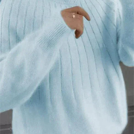 Women's Knitted Jumper Fluffy Cashmere-Like