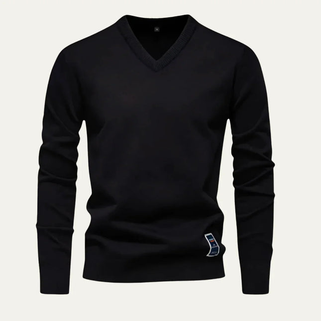 Men's V-Neck Jumper Knit Sweater