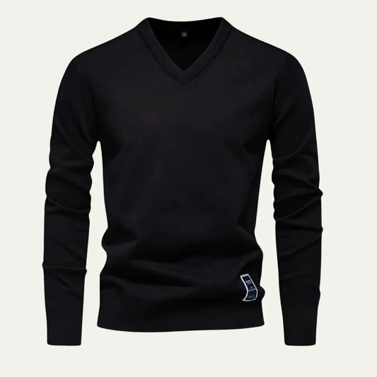 Men's V-Neck Jumper Knit Sweater