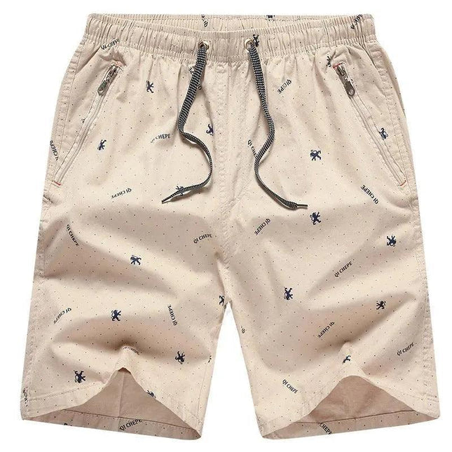 Men’s Casual Shorts Cotton Blend Knee-Length Relaxed Fit