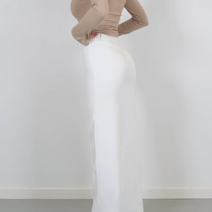Women's Wide-Leg Trousers High-Waisted Tailored Fit Full Length