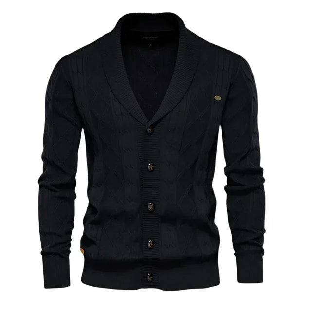Men’s Elegant Cardigan Wool Blend