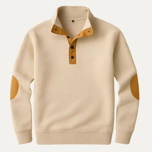 Men's Quarter Zip Jumper Cotton Blend