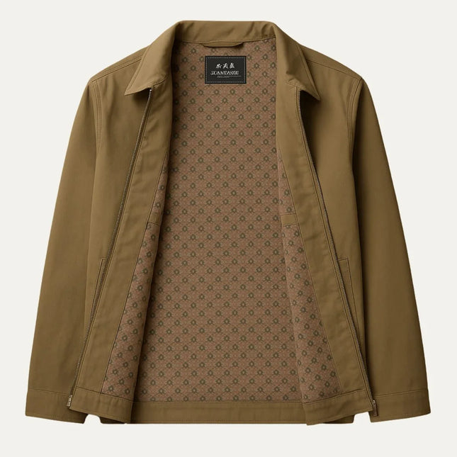 Men's Zip Front Harrington Jacket Cotton