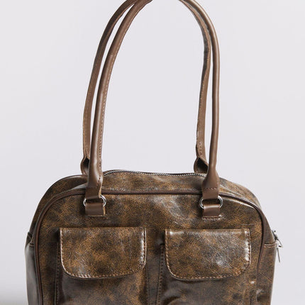 Women's Distressed Leather Shoulder Bag Urban Style - northernnomad