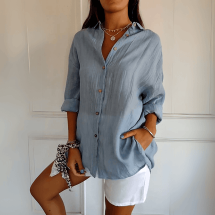 Women's Long Sleeve Button-Down Shirt Casual Style