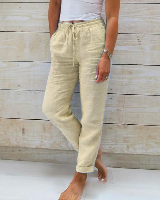 Women's Casual Trousers Elastic Waist Breathable Drawstring
