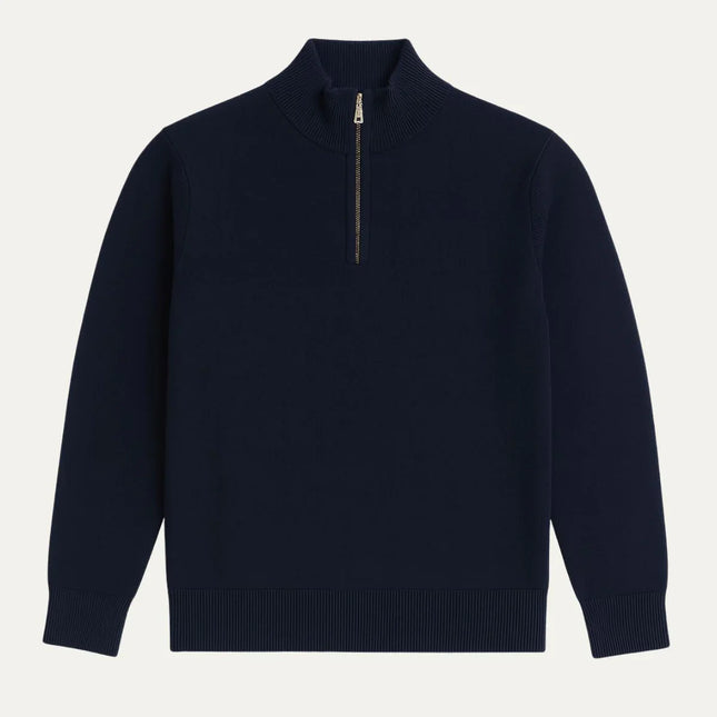 Men's Half-Zip Sweater Navy Blue