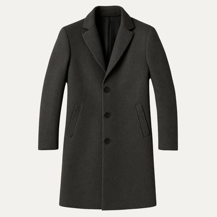 Men's Mid Length Coat Wool Blend