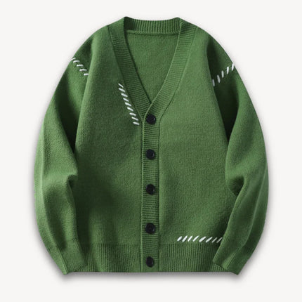Men's Knitted Cardigan Sweater Wool Blend