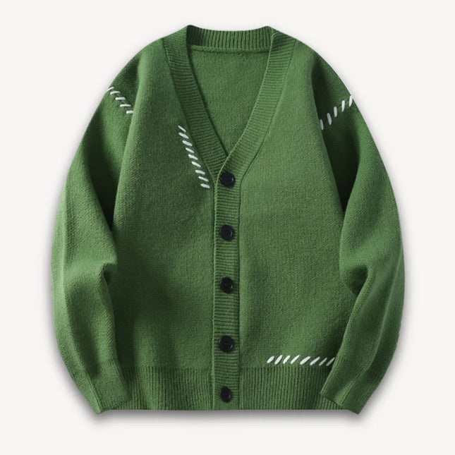 Men's Knitted Cardigan Sweater Wool Blend