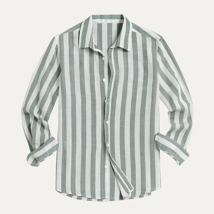 Men's Striped Linen Shirt