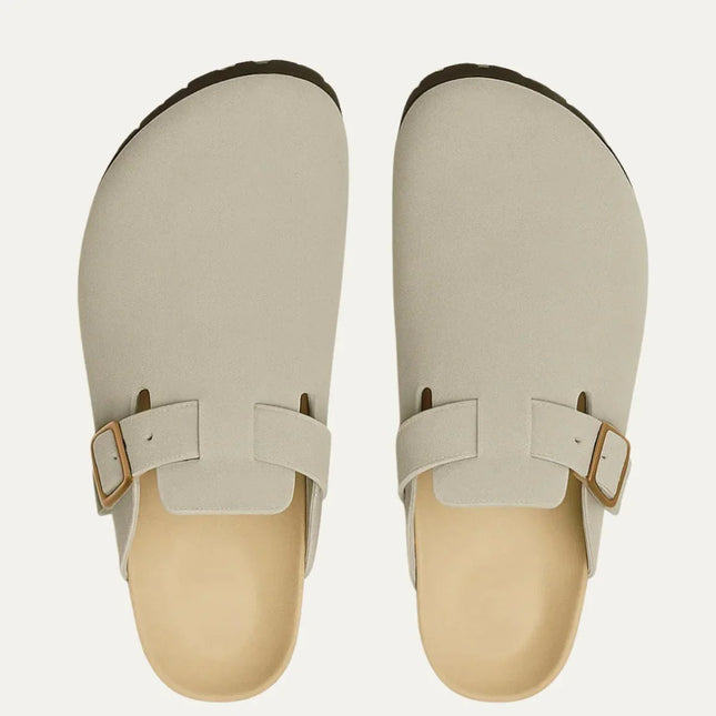 Men's Suede Clogs Grey - Relaxed Old Money Style
