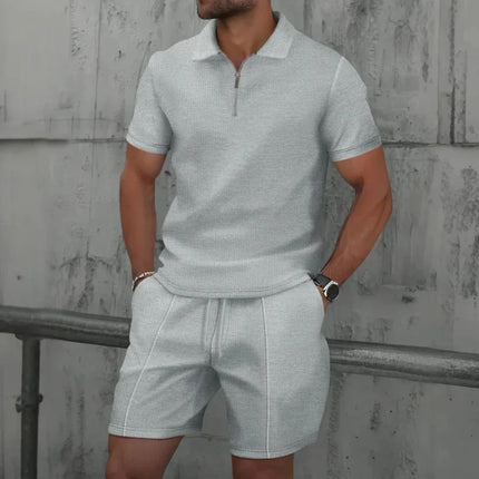 Men's Polo Shirt and Shorts Cotton Co-ord Set