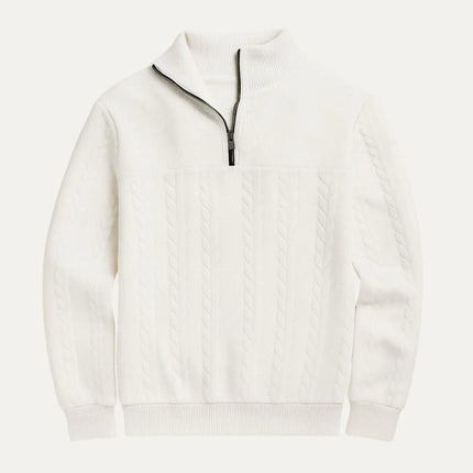 Men's Cable Knit Half Zip Jumper