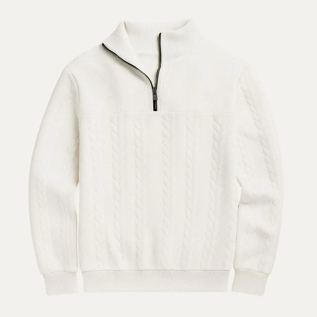 Men's Cable Knit Half Zip Jumper