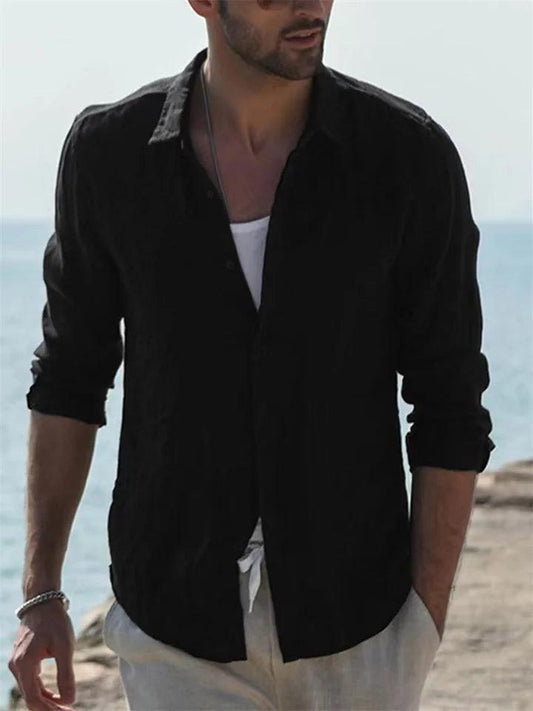 Men's Linen Shirt Sustainable Breathable Lightweight
