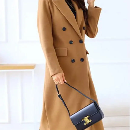 Women's Long Trenchcoat Elegant Fitted