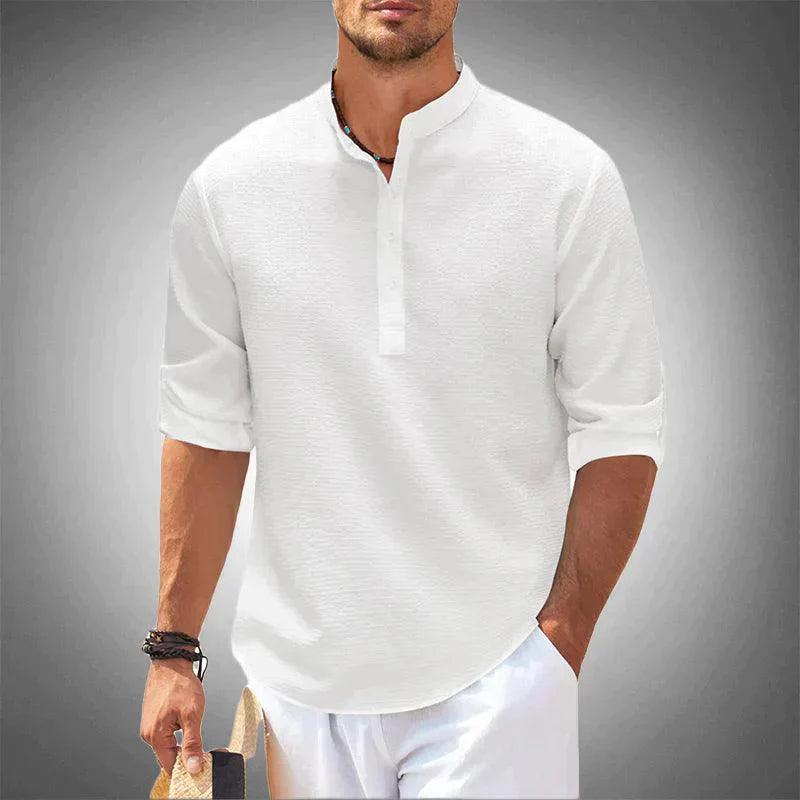Men's Mandarin Collar Shirt Lightweight