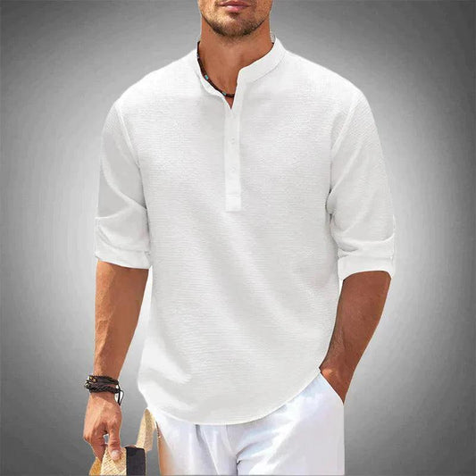 Men's Mandarin Collar Shirt Lightweight