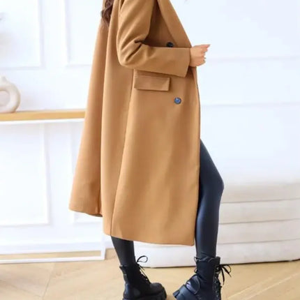 Women's Long Trenchcoat Elegant Fitted