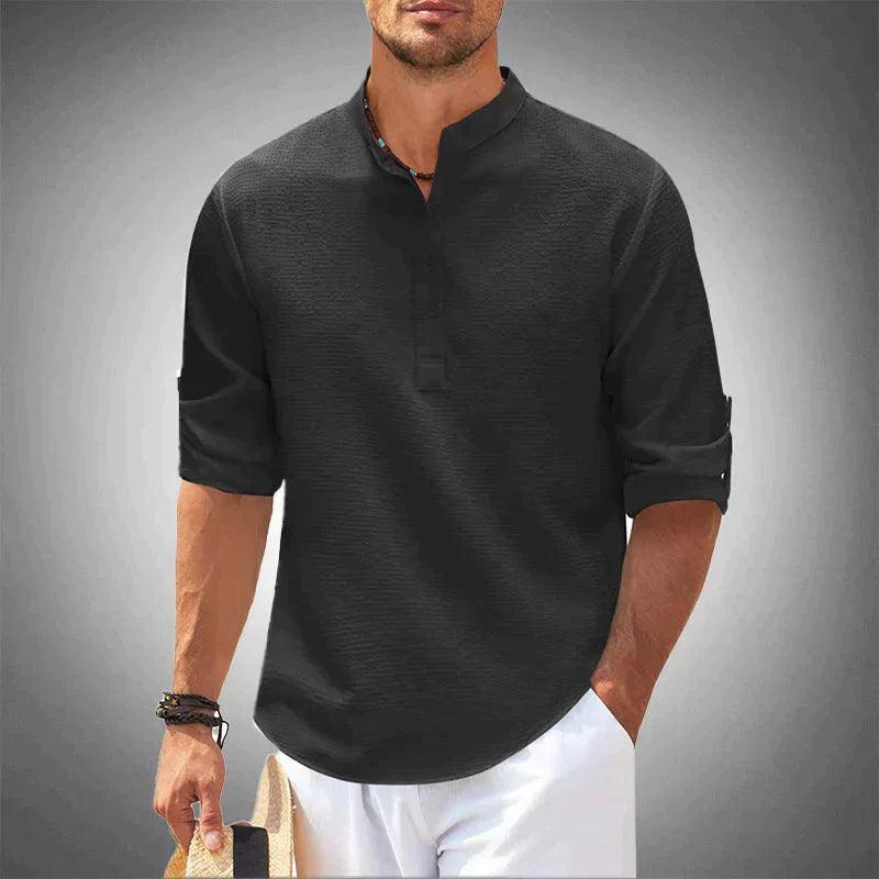 Men's Mandarin Collar Shirt Lightweight