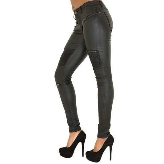 Women's Skinny Jeans Faux Leather