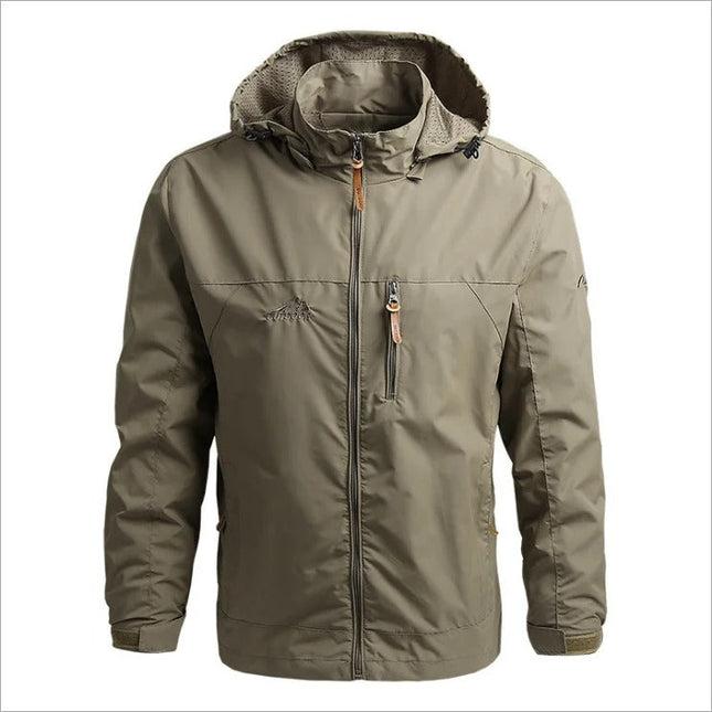Men's Waterproof Hooded Windbreaker Jacket