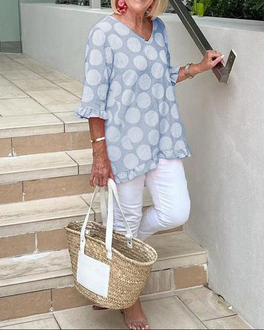 Women's Vintage Retro Print Top