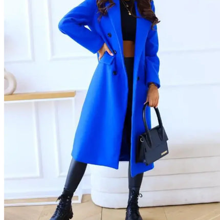 Women's Long Trenchcoat Elegant Fitted