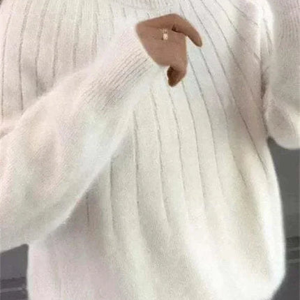 Women's Knitted Jumper Fluffy Cashmere Feel
