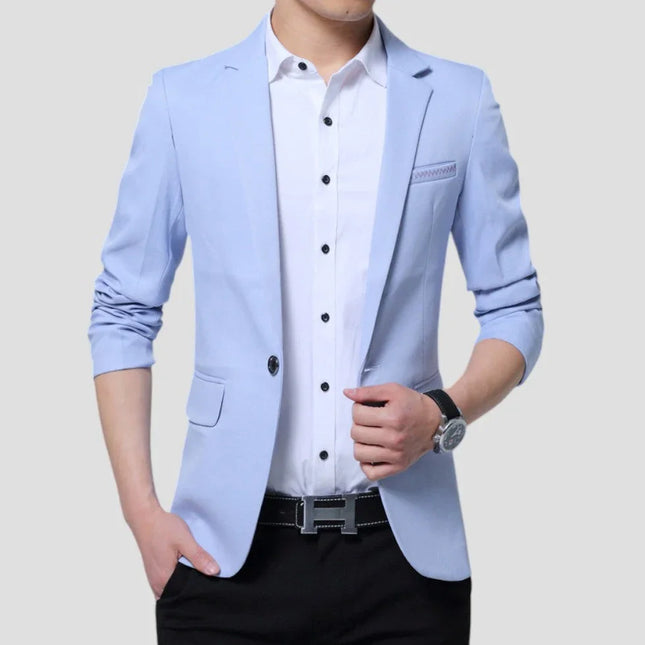 Men's One Button Blazer Suit Jacket
