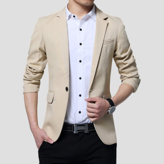 Men's One Button Blazer Suit Jacket
