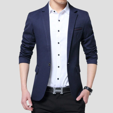 Men's One Button Blazer Suit Jacket
