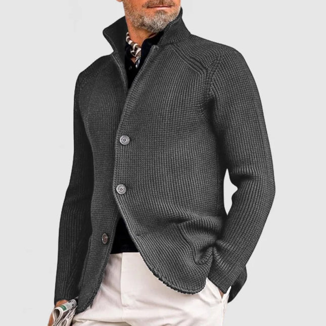 Men's Knitted Cardigan Classic Button-Up Sweater