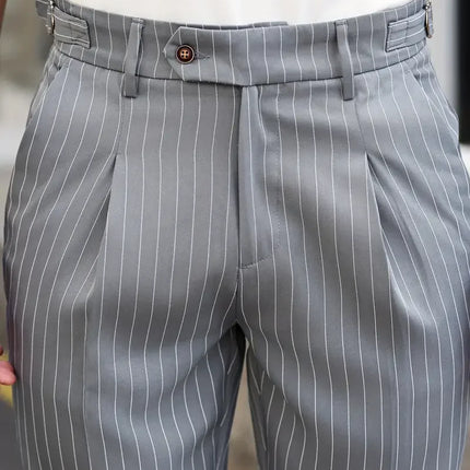 Men's Elegant Striped Trousers