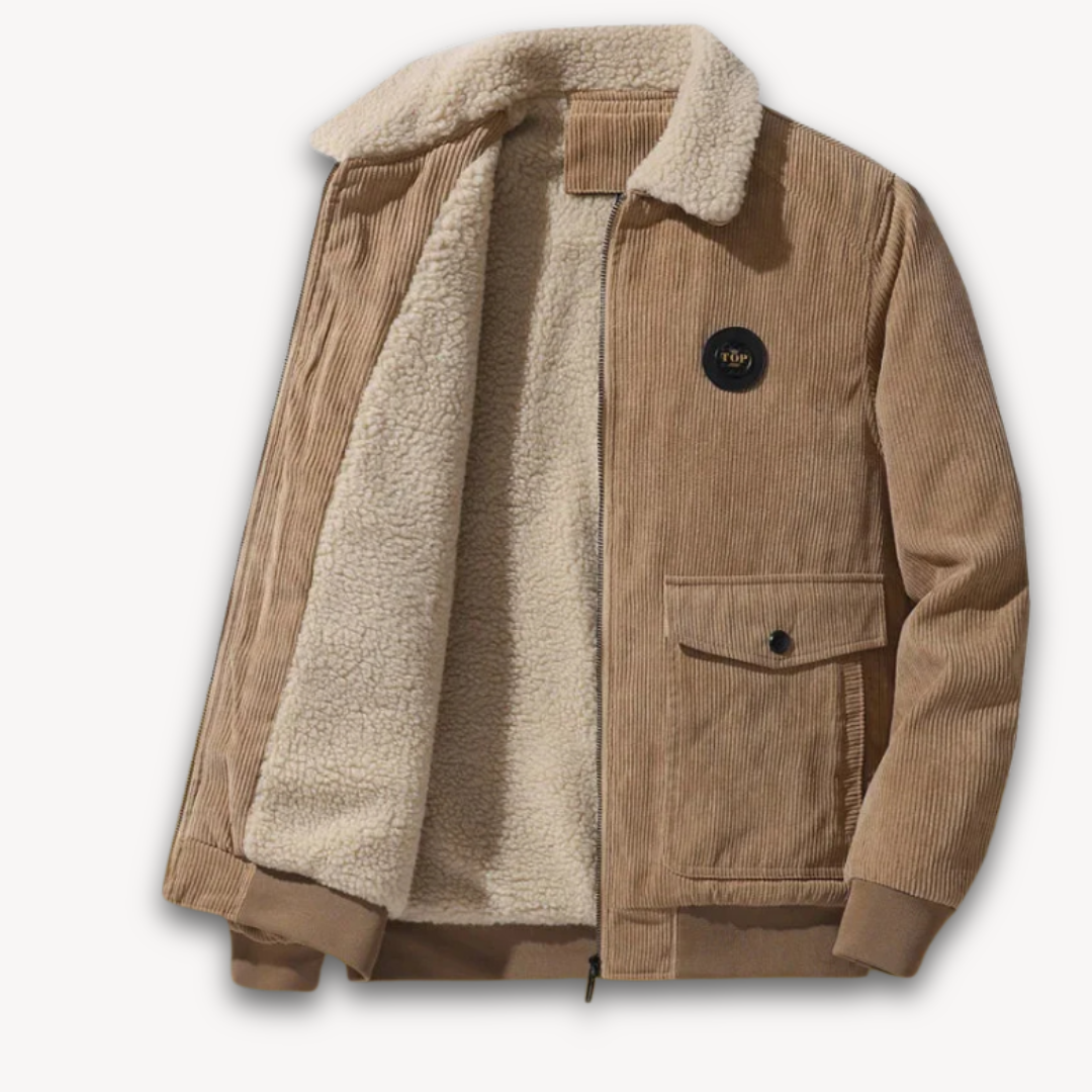 Men's Sherpa Lined Corduroy Jacket