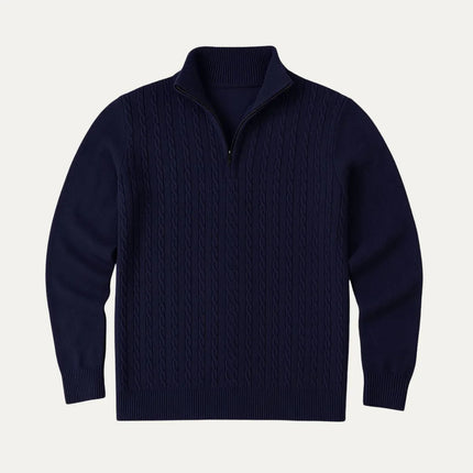 Men's Half Zip Jumper Wool Blend