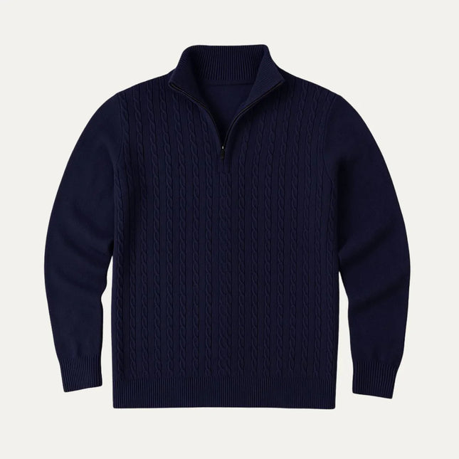 Men's Half Zip Jumper Wool Blend