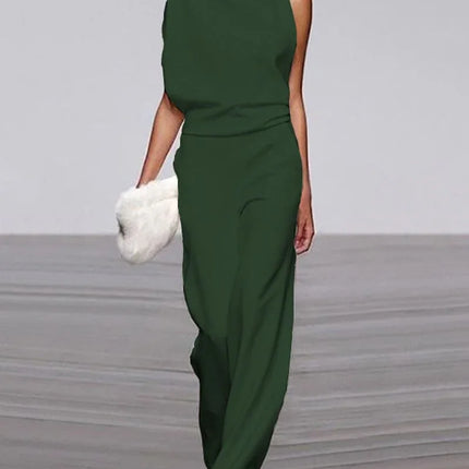 Women's Sleeveless Jumpsuit - Elegant Formal One-Piece Outfit