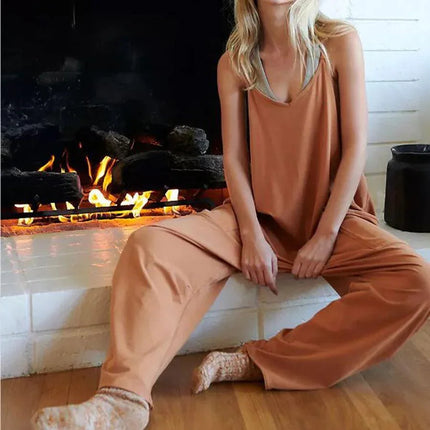 Women's Casual Jumpsuit Sleeveless with Pockets