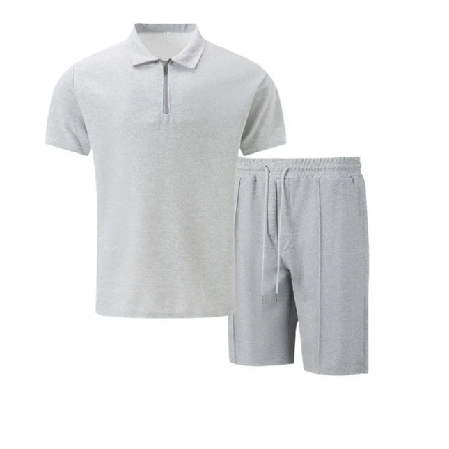 Men's Polo Shirt and Shorts Cotton Co-ord Set