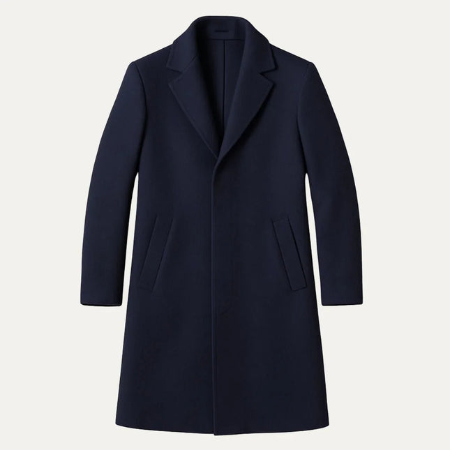 Men's Mid Length Coat Wool Blend