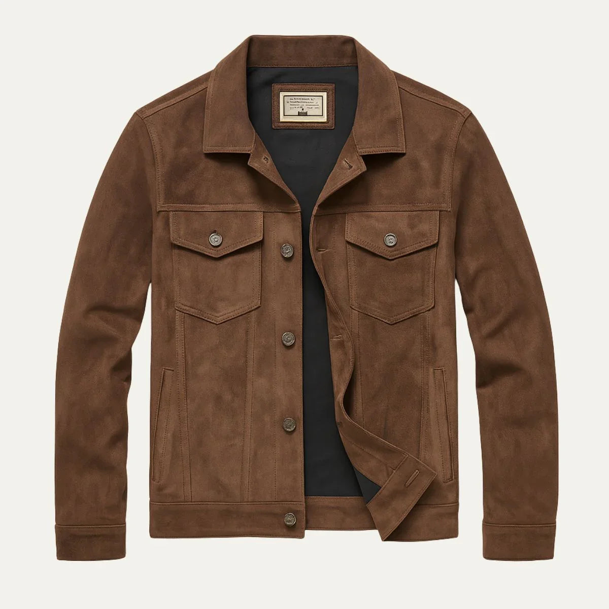 Men's Cargo Jacket Suede Vintage Lightweight