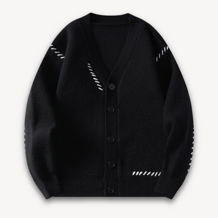 Men’s Oversized Cardigan Wool Blend Button-Up