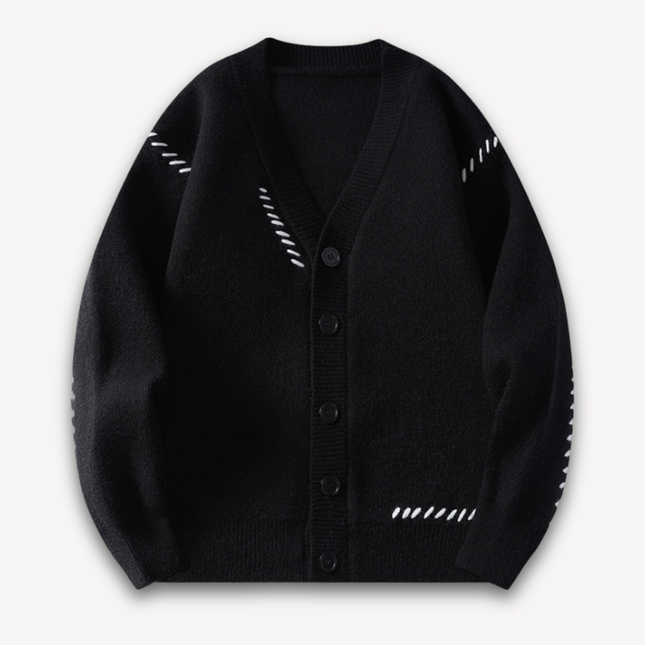 Men’s Oversized Cardigan Wool Blend Button-Up
