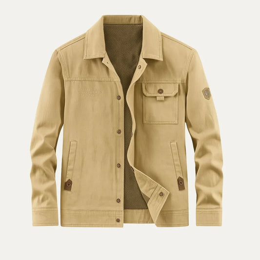 Men's Cargo Jacket Waterproof Multi-Pocket Design