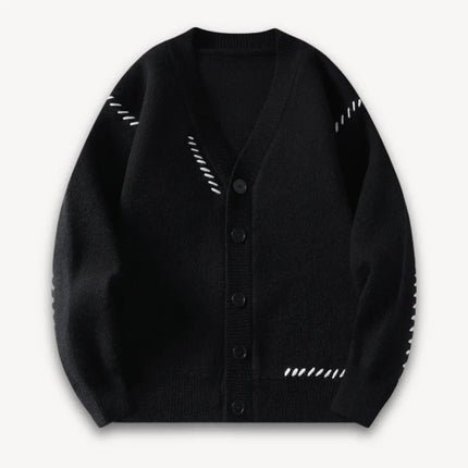 Men's Knitted Cardigan Sweater Wool Blend