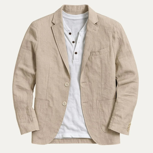 Men's Linen Blazer - Riviera Style for Summer Weddings and Formal Occasions